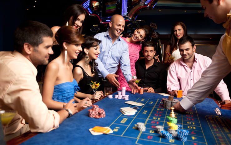 Group of People Playing Roulette