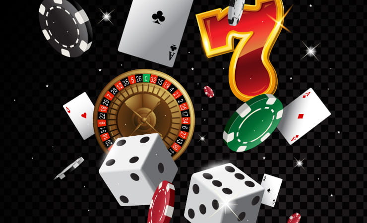 Casino Icons Digital Illustration