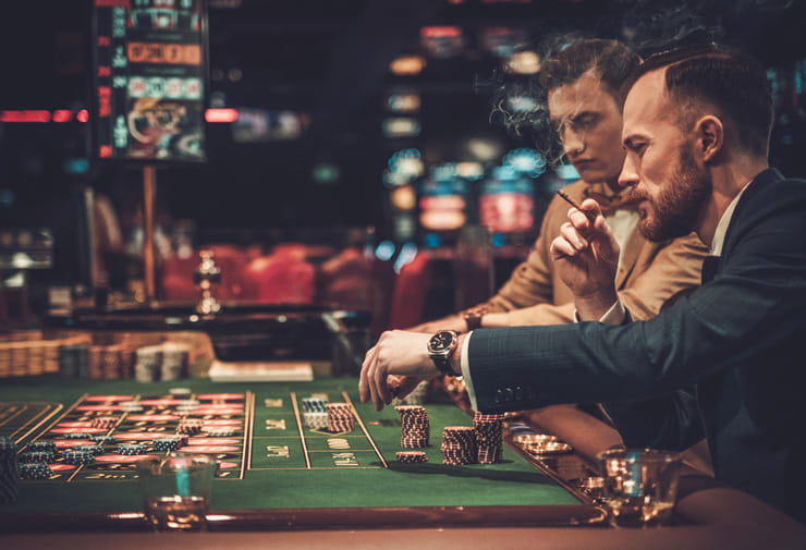 Two Men Playing Roulette